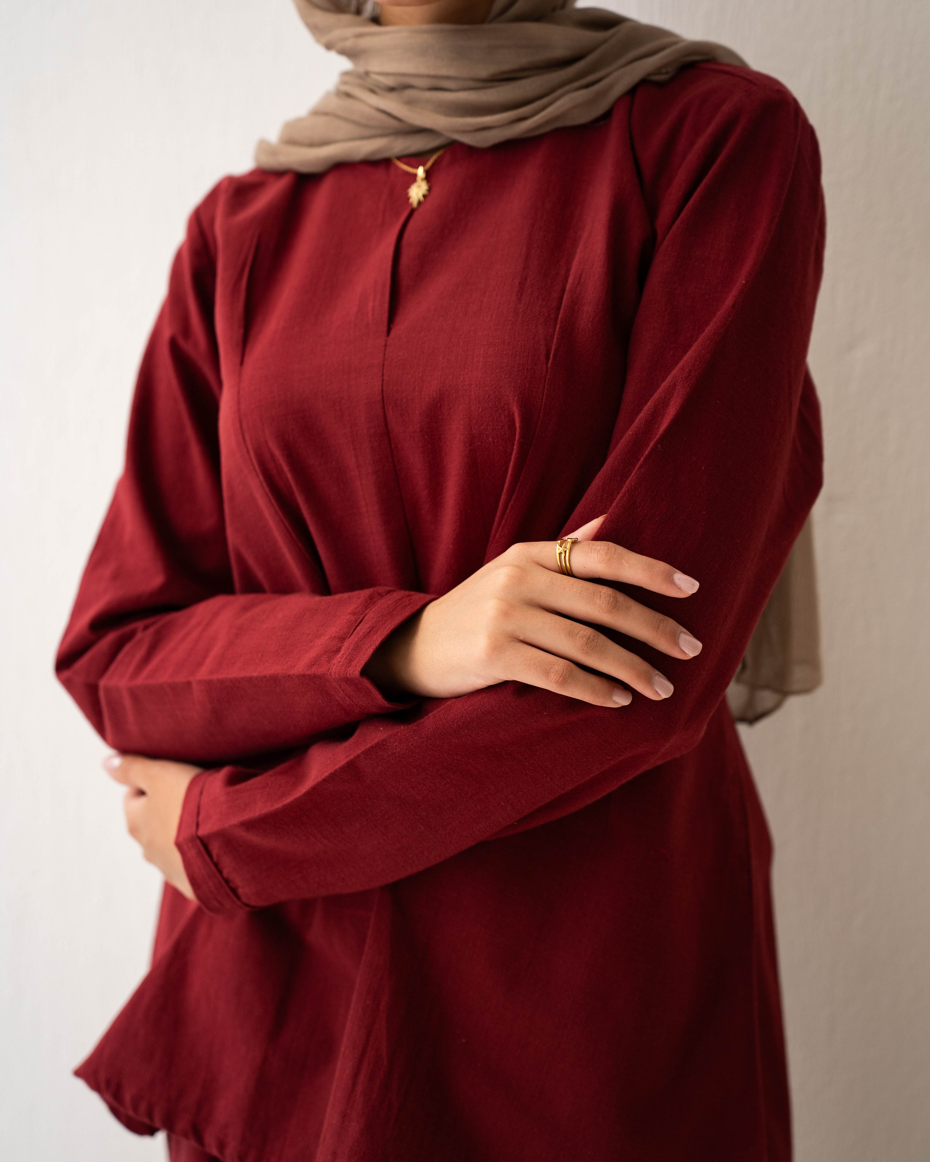 The Tie-Waist Blouse Burgundy