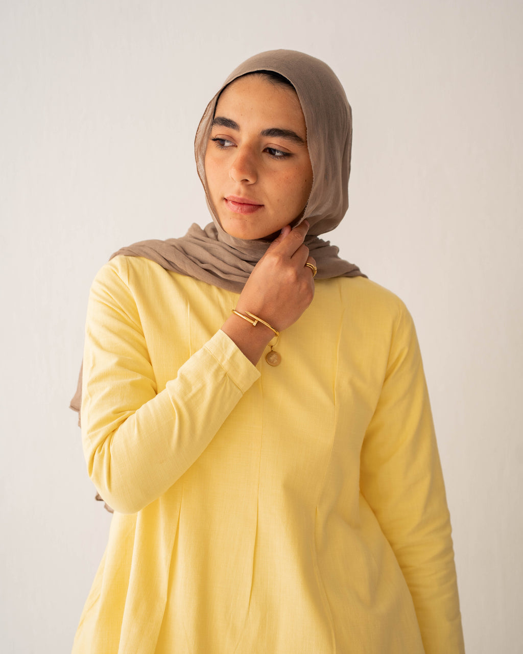 The Lined Tie-Waist Blouse Butter Yellow
