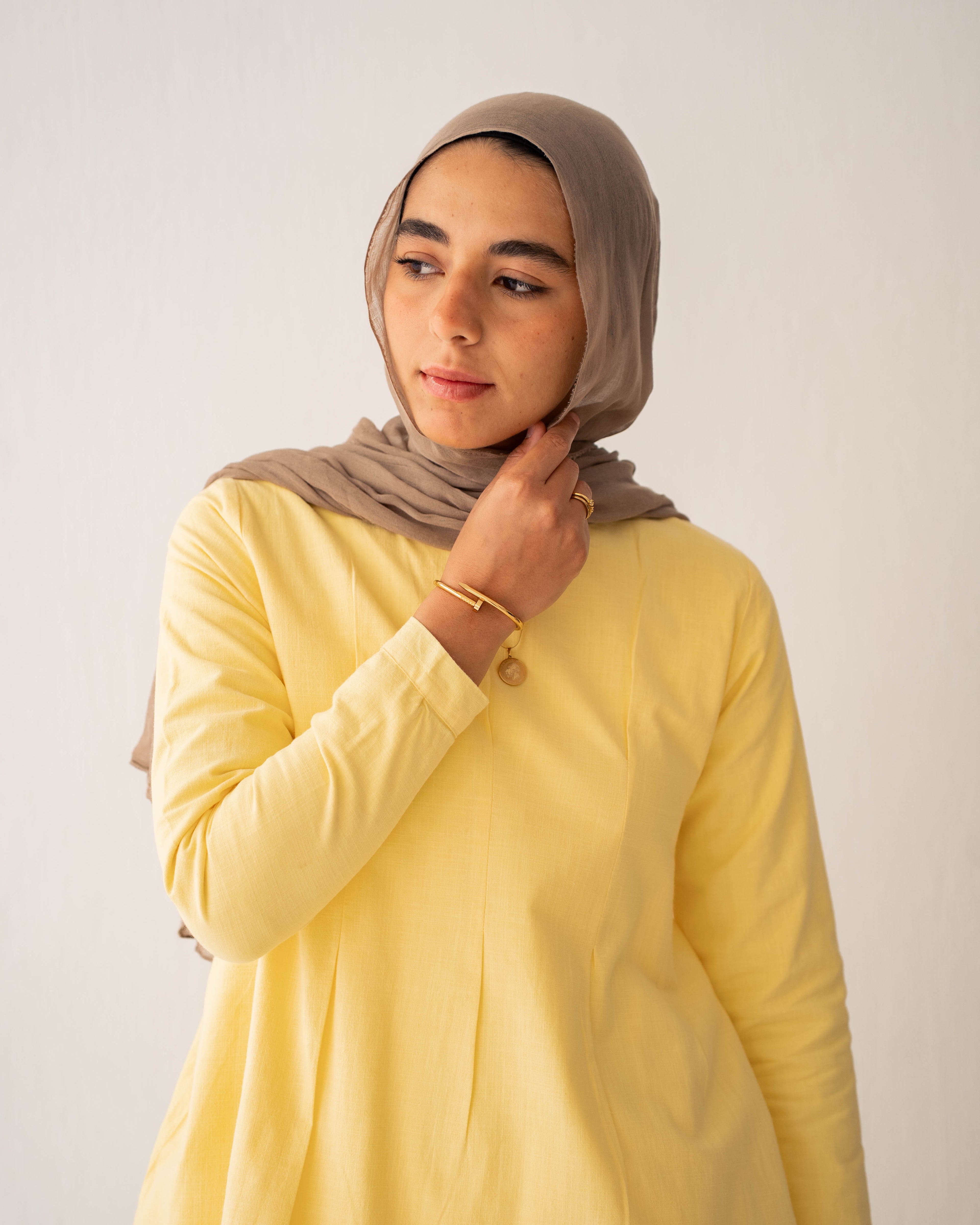 The Lined Tie-Waist Blouse Butter Yellow