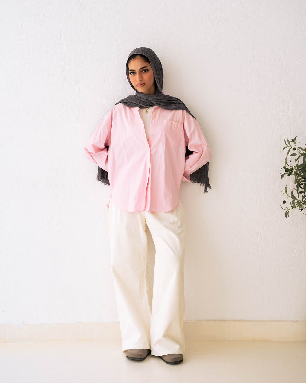The Lined Wide Leg Trousers Off-White PRE ORDER