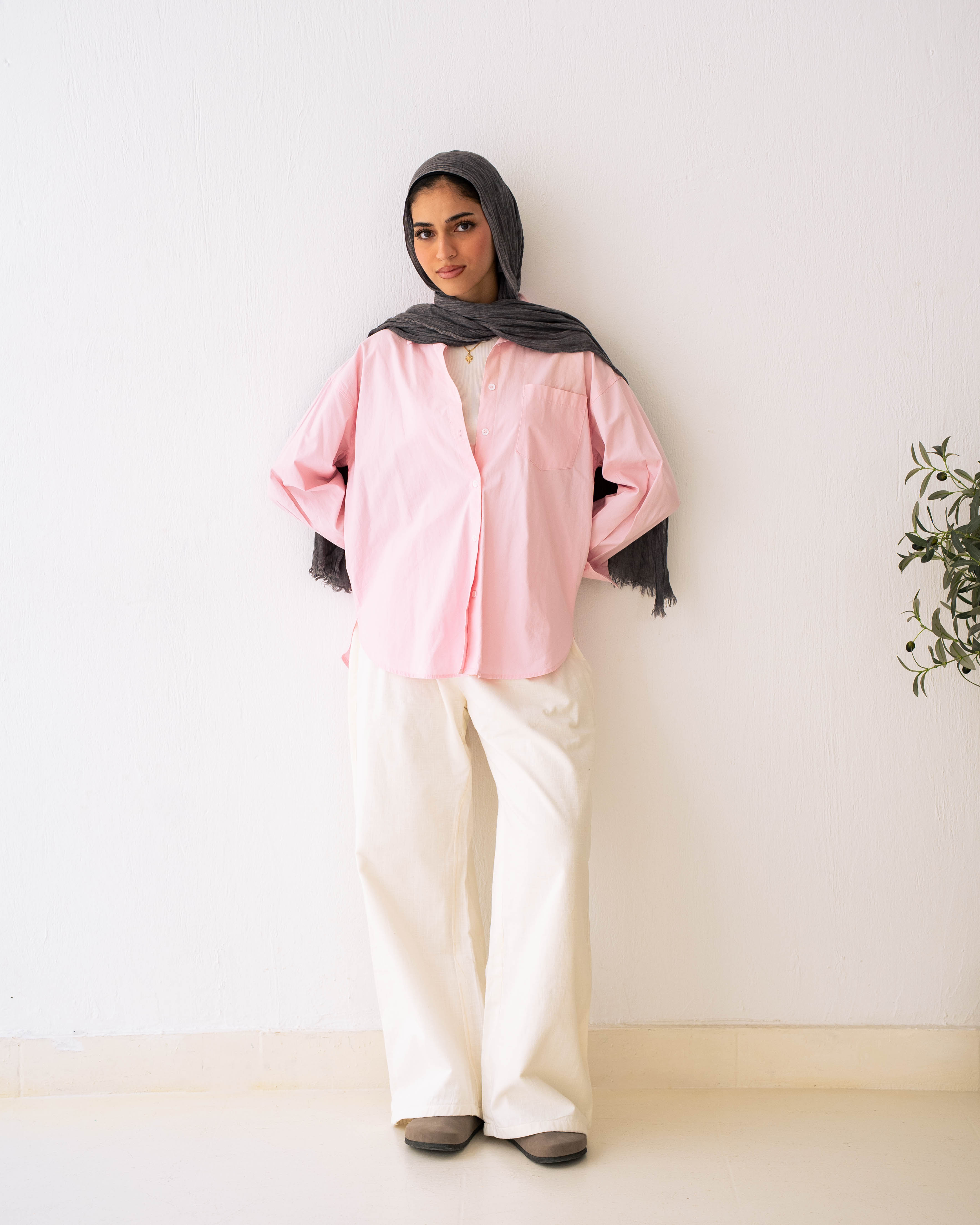 The Lined Wide Leg Trousers Off-White PRE ORDER