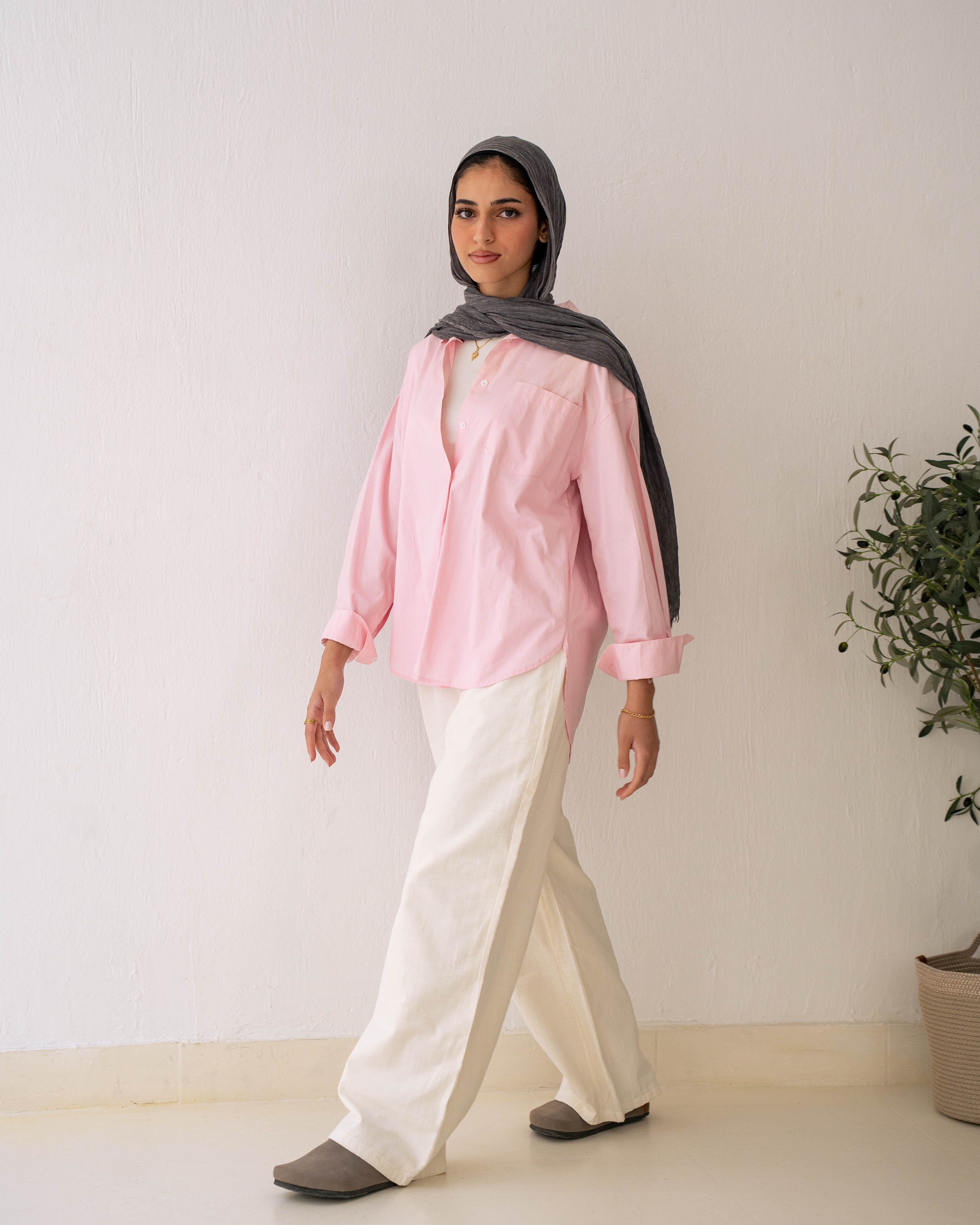The Lined Wide Leg Trousers Off-White PRE ORDER