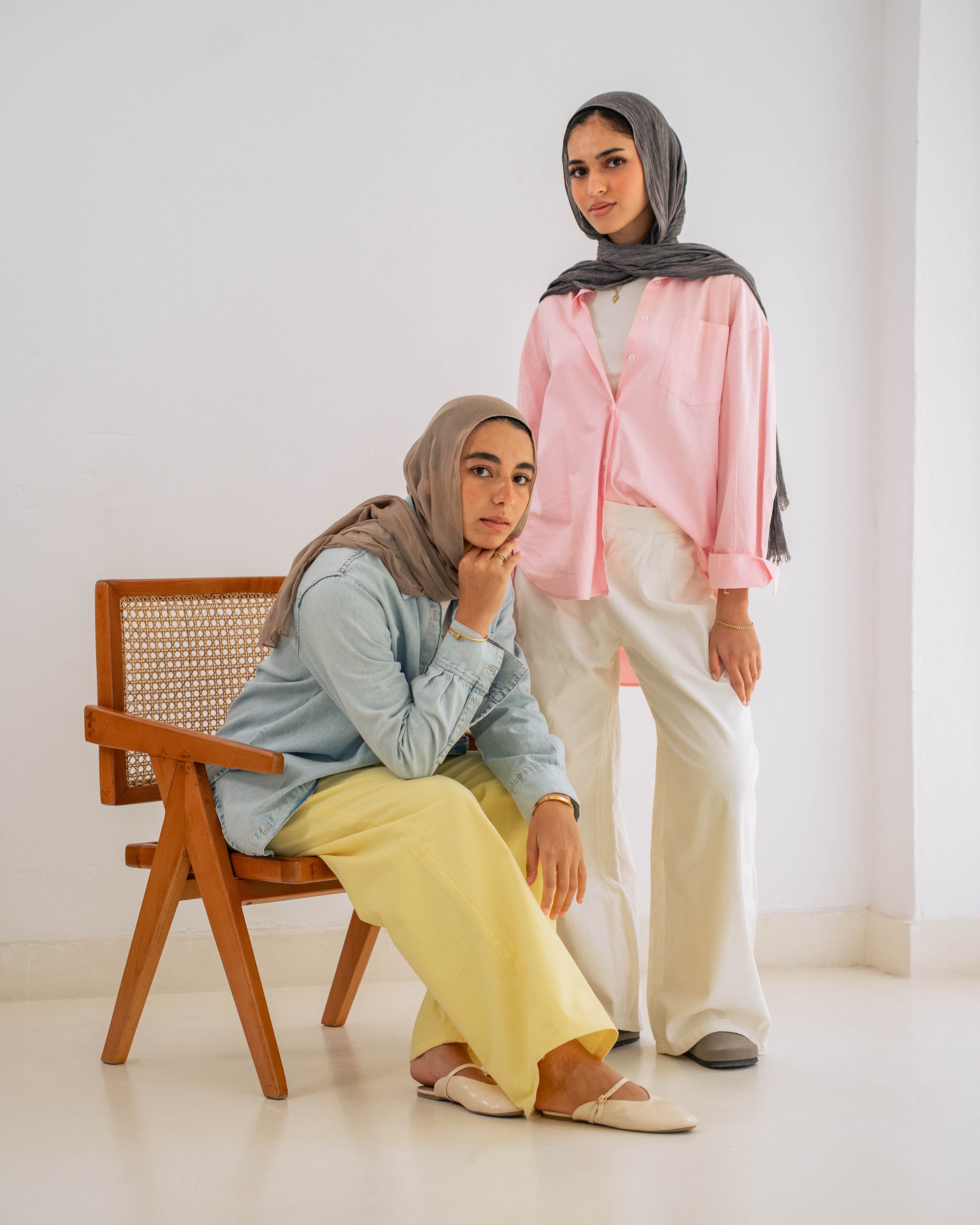 The Lined Wide Leg Trousers Butter Yellow